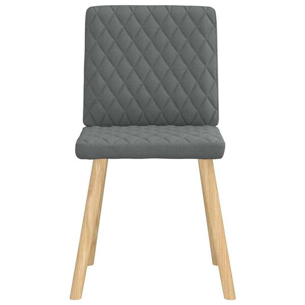 vidaXL Dining Chairs 4 pcs Dark Grey Fabric