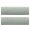 vidaXL 2-Seater Sofa with Throw Pillows Light Grey 120 cm Velvet