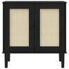 vidaXL Sideboard SENJA Rattan Look Black 80x35x80 cm Solid Wood Pine