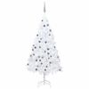 vidaXL Artificial Pre-lit Christmas Tree with Ball Set White 180 cm PVC