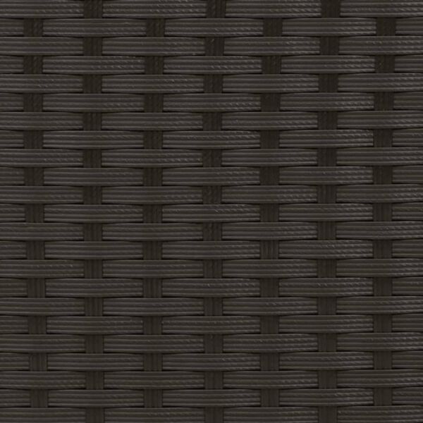 vidaXL Garden Sofa 2-Seater with Canopy and Stools Black Poly Rattan