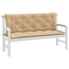 vidaXL Garden Bench Cushions 2 pcs Melange Beige 150x50x7 cm Fabric