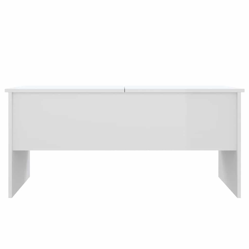 vidaXL Coffee Table High Gloss White 102x50.5x46.5 cm Engineered Wood