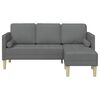vidaXL Sofa Set with Cushion Dark Grey Polyester