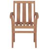 vidaXL Stackable Garden Chairs with Cushions 4 pcs Solid Teak Wood