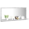 vidaXL Bathroom Mirror Concrete Grey 90x10.5x37 cm Engineered Wood