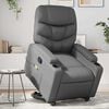 vidaXL Stand up Massage Recliner Chair Grey Faux Leather
