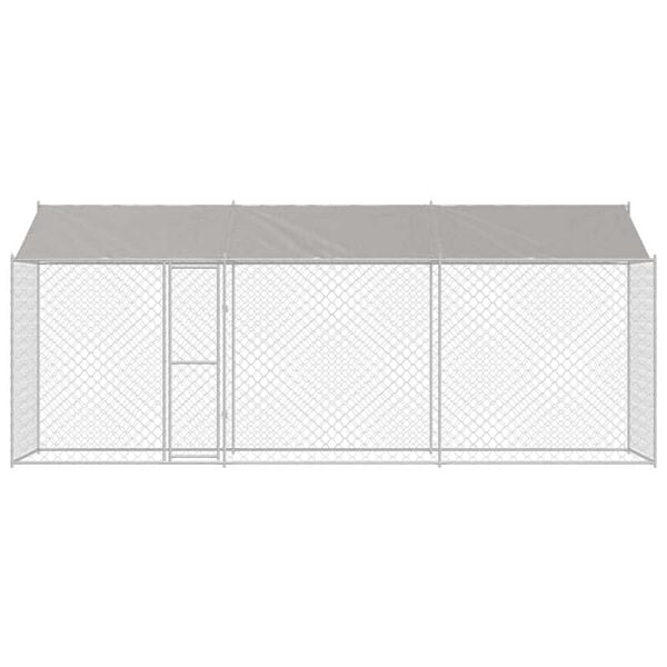 Dog Cage Silver 600 x 200 x 256 cm Galvanised Steel