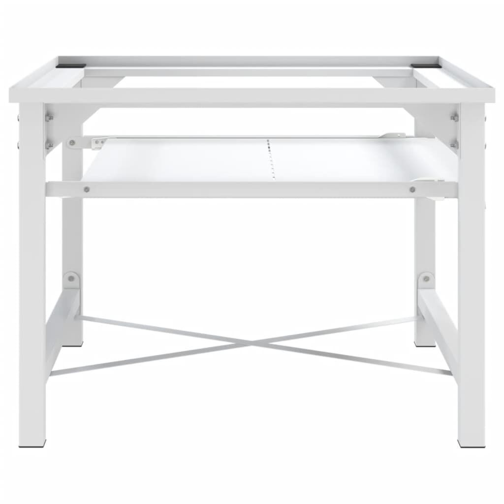 vidaXL Washing Machine Pedestal with Pull-Out Shelf White
