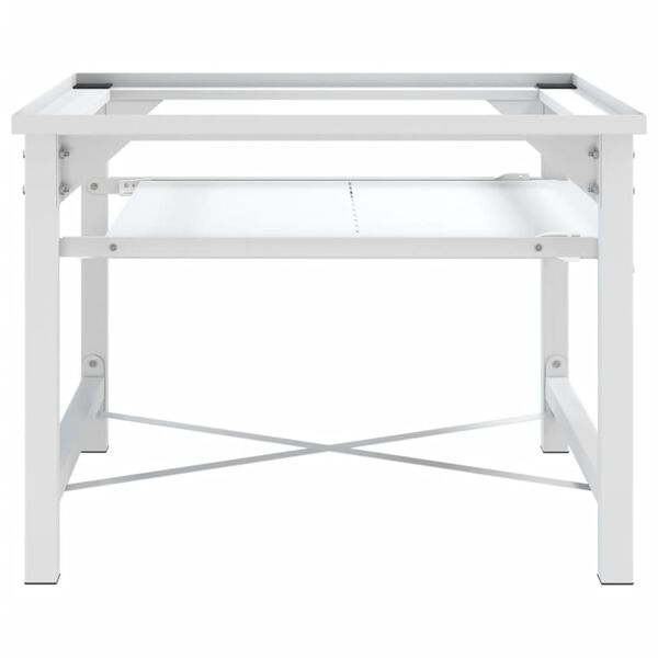 vidaXL Washing Machine Pedestal with Pull-Out Shelf White