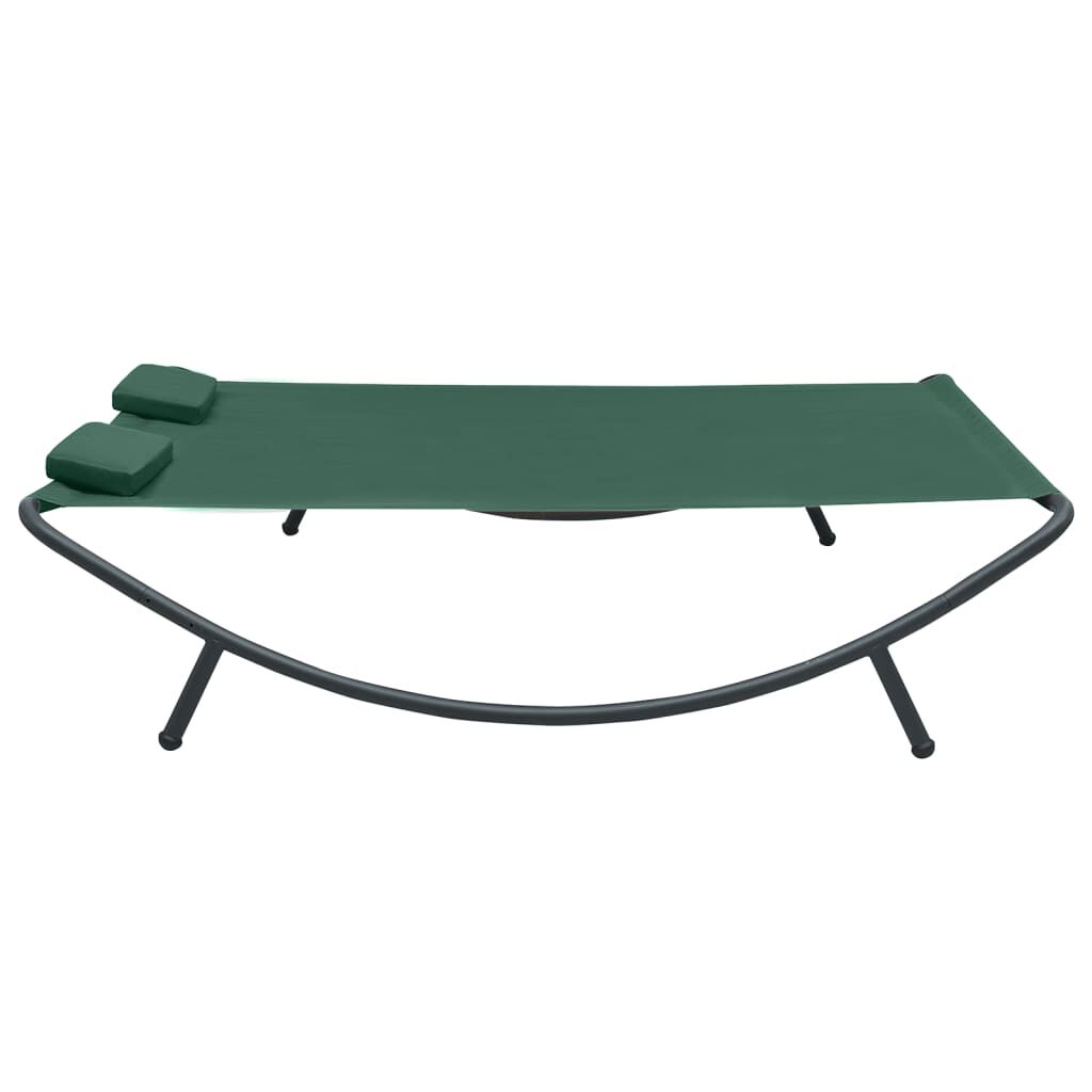 vidaXL Outdoor Lounge Bed Fabric Green