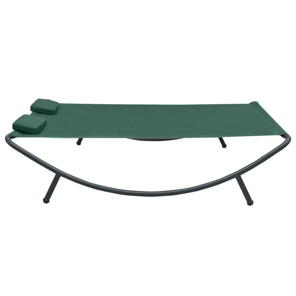 vidaXL Outdoor Lounge Bed Fabric Green