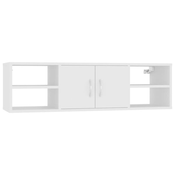 vidaXL Wall Shelf White 102x30x29 cm Engineered Wood