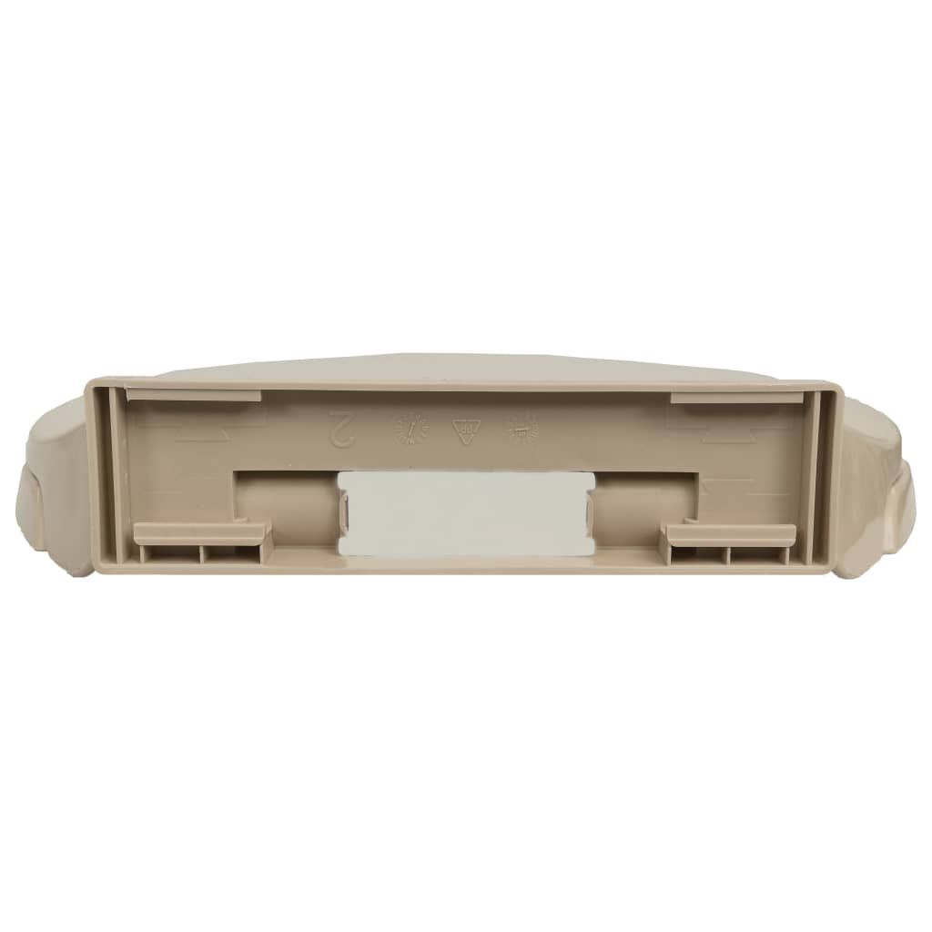 vidaXL Soft-Close Toilet Seat Beige Oval
