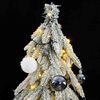 vidaXL Artificial Christmas Tree 300 LEDs&Ball Set&Flocked Snow 180 cm