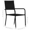 vidaXL 3 Piece Garden Dining Set Black