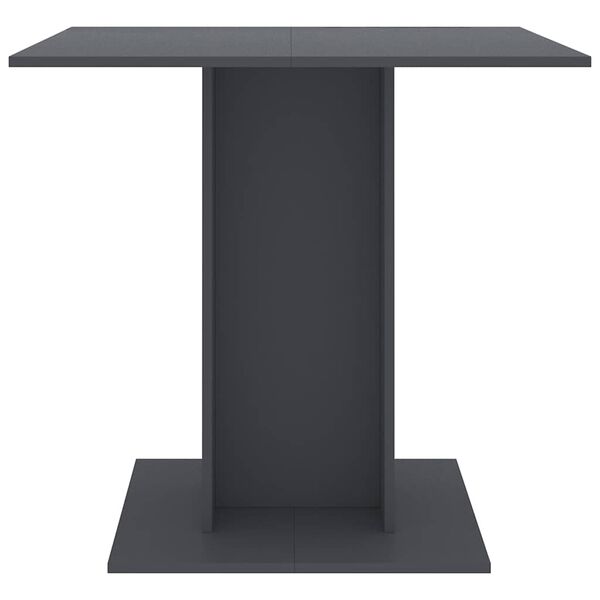 vidaXL Dining Table Grey 80x80x75 cm Engineered Wood