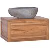 vidaXL Wall-mounted Bathroom Cabinet 60x45x30 cm Solid Teak Wood