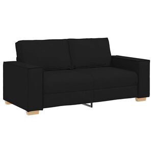 vidaXL 2-Seater Sofa Black 140 cm Fabric