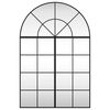 vidaXL Wall Mirror Black 80x120 cm Arch Iron