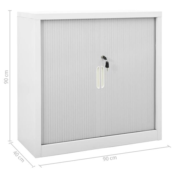 vidaXL Sliding Door Cabinet Grey 90x40x90 cm Steel