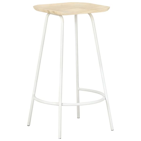 vidaXL Bar Stools 2 pcs Solid Mango Wood