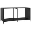 vidaXL Storage Shelves 2 pcs Black Poly Rattan