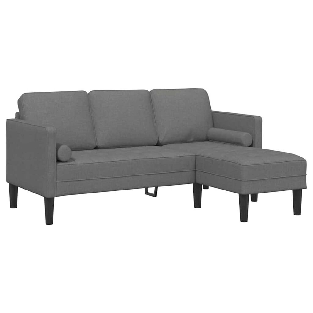 vidaXL Sofa Set Dark Grey 173 x 131 x 67 cm Fabric