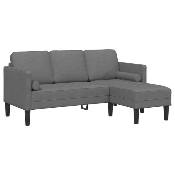 vidaXL Sofa Set Dark Grey 173 x 131 x 67 cm Fabric