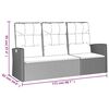 vidaXL Reclining Garden Bench with Cushions Grey 173 cm Poly rattan