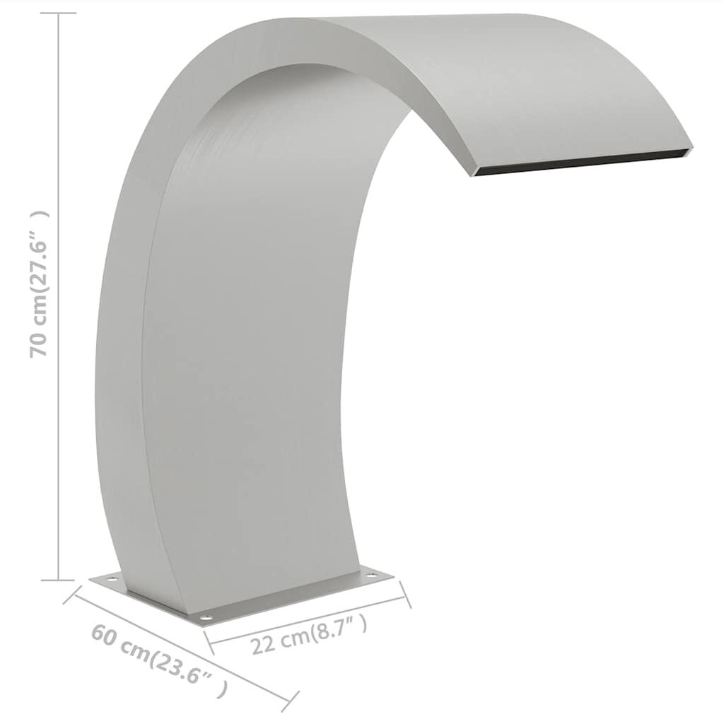vidaXL Pool Fountain 22x60x70 cm Stainless Steel 304