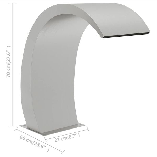 vidaXL Pool Fountain 22x60x70 cm Stainless Steel 304