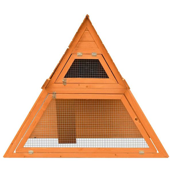vidaXL Rabbit Hutch Solid Pine & Fir Wood 152x128x108 cm