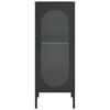 vidaXL Sideboard Black 40x35x105 cm Glass and Steel