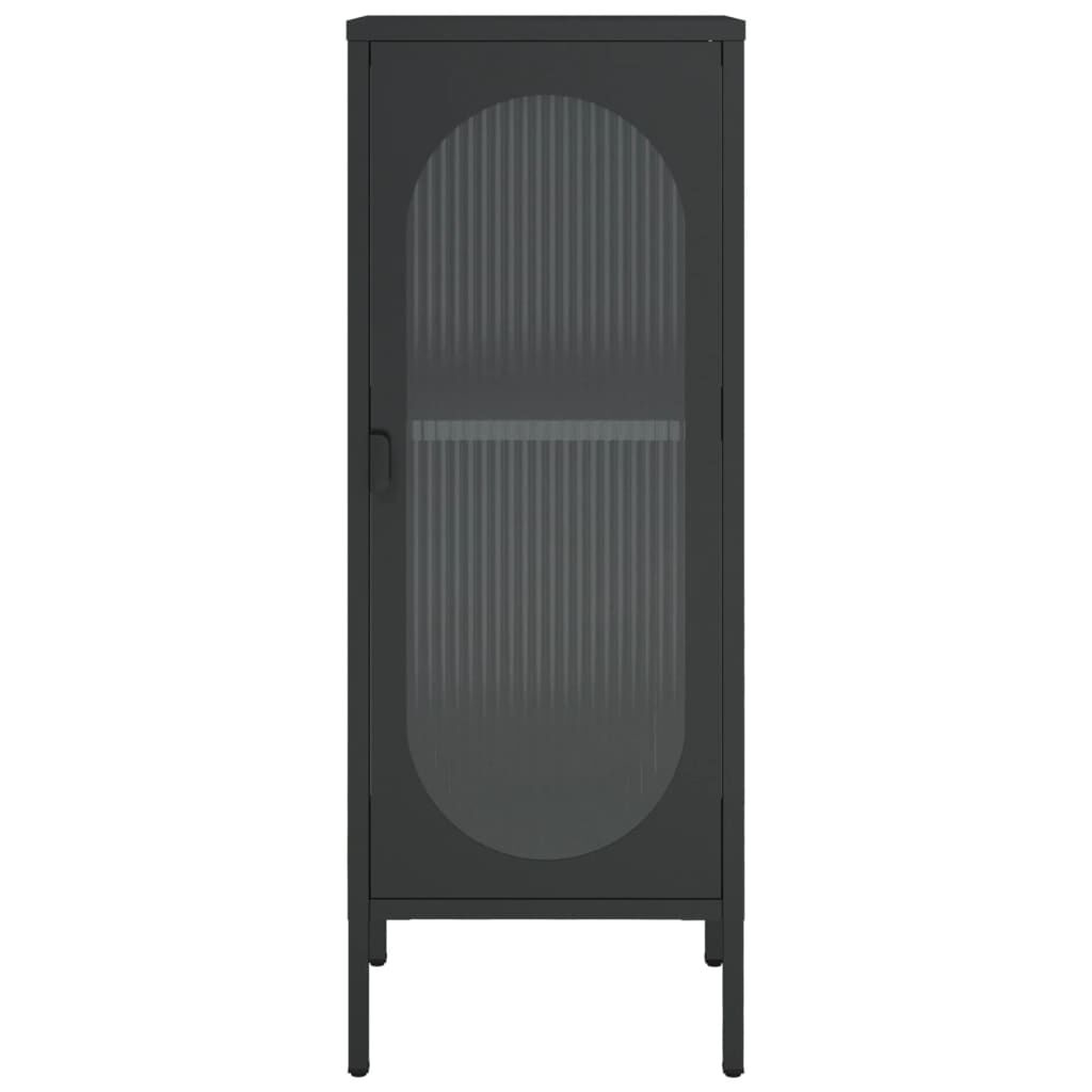 vidaXL Sideboard Black 40x35x105 cm Glass and Steel