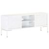vidaXL TV Cabinet White 115x30x46 cm Solid Mango Wood