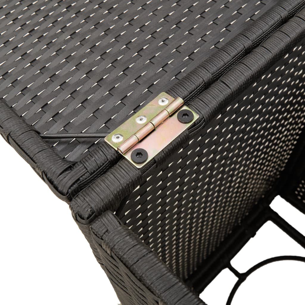 vidaXL Propane Tank Cover Table Black 40x40x60 cm Poly Rattan