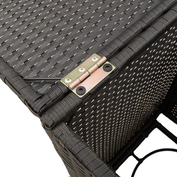 vidaXL Propane Tank Cover Table Black 40x40x60 cm Poly Rattan