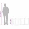 vidaXL Garden Storage Box 270L Grey PP Wood Look
