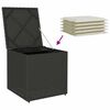 vidaXL Cushion Box with Storage Black 50 x 50 x 50 cm Poly Rattan