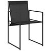 vidaXL Garden Dining Set 5 pcs Black Powder-Coated Steel