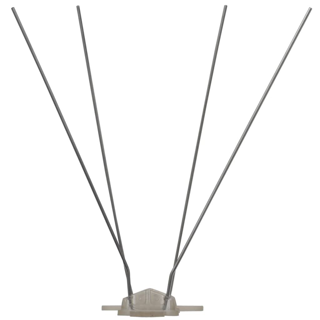 vidaXL 4-row Plastic Bird & Pigeon Spikes Set of 6 3 m