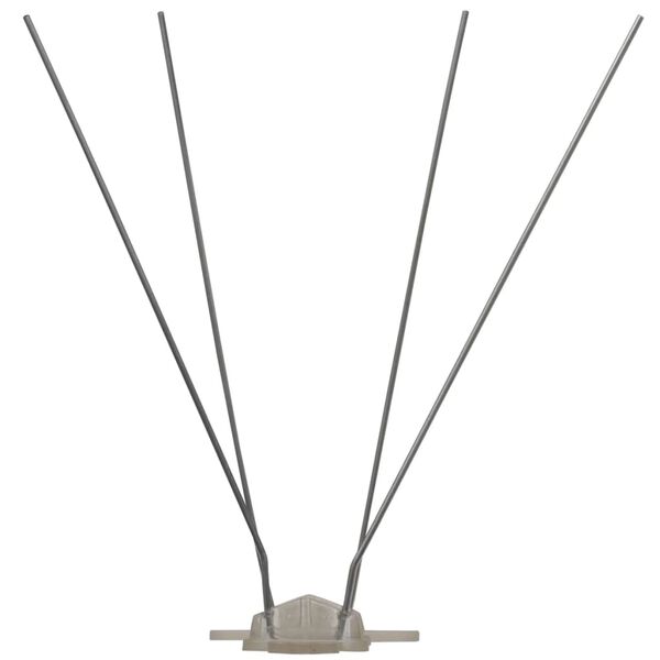 vidaXL 4-row Plastic Bird & Pigeon Spikes Set of 6 3 m