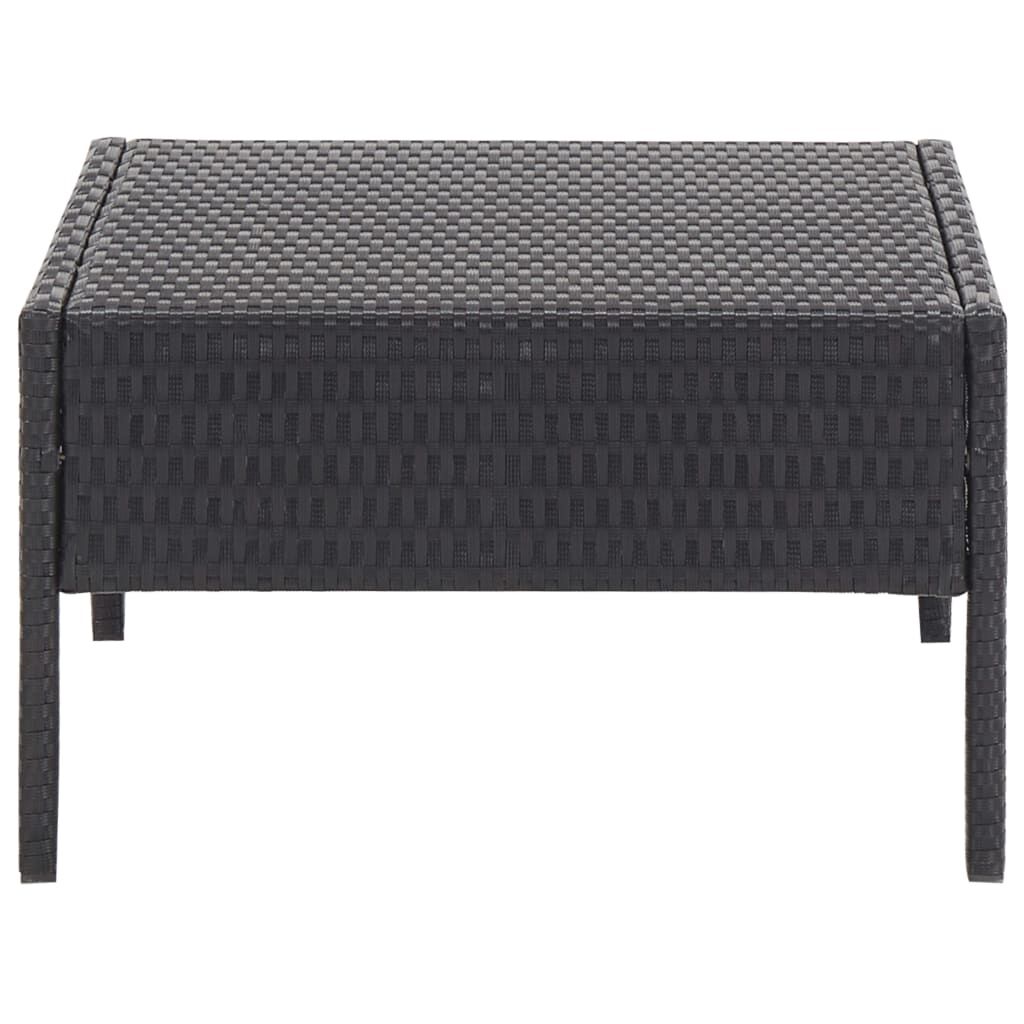 vidaXL 5 Piece Garden Sofa Set with Cushions Poly Rattan Black