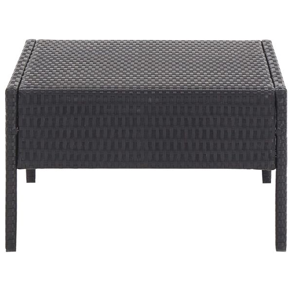 vidaXL 5 Piece Garden Sofa Set with Cushions Poly Rattan Black