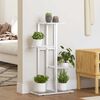 vidaXL 4-Floor Flower Stand 43x22x76 cm White Metal