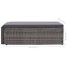 vidaXL 2 Piece Garden Lounge Set with Cushions Poly Rattan Grey