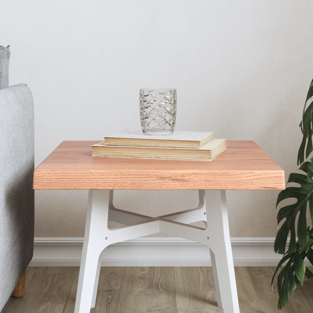 vidaXL Table Top Light Brown 40x40x(2-4) cm Treated Solid Wood Live Edge