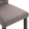 vidaXL Dining Chairs 2 pcs Taupe Fabric