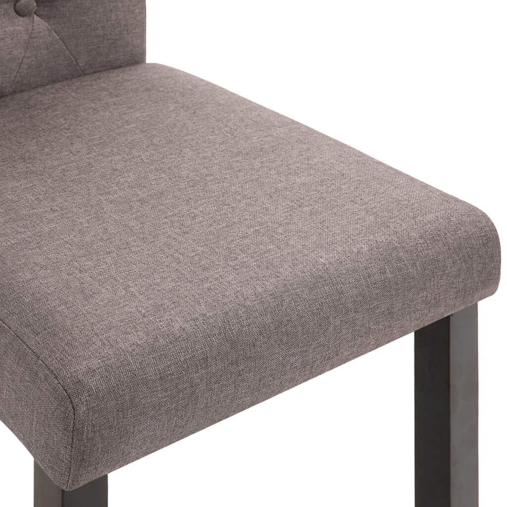 vidaXL Dining Chairs 2 pcs Taupe Fabric